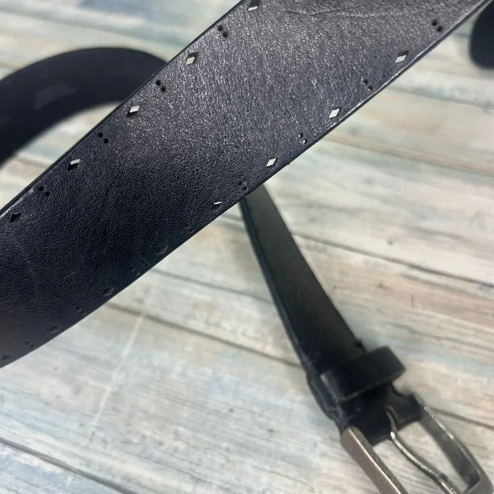 Martin Dingman Leather‎ Belt 34 Bridle Leather Mens Black Western Workwear